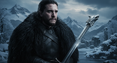 Jon Snow, secretly Aegon Targaryen, the hidden heir of the Targaryen family tree