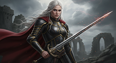 Visenya Targaryen, warrior-queen of the Targaryen family tree, rider of Vhagar