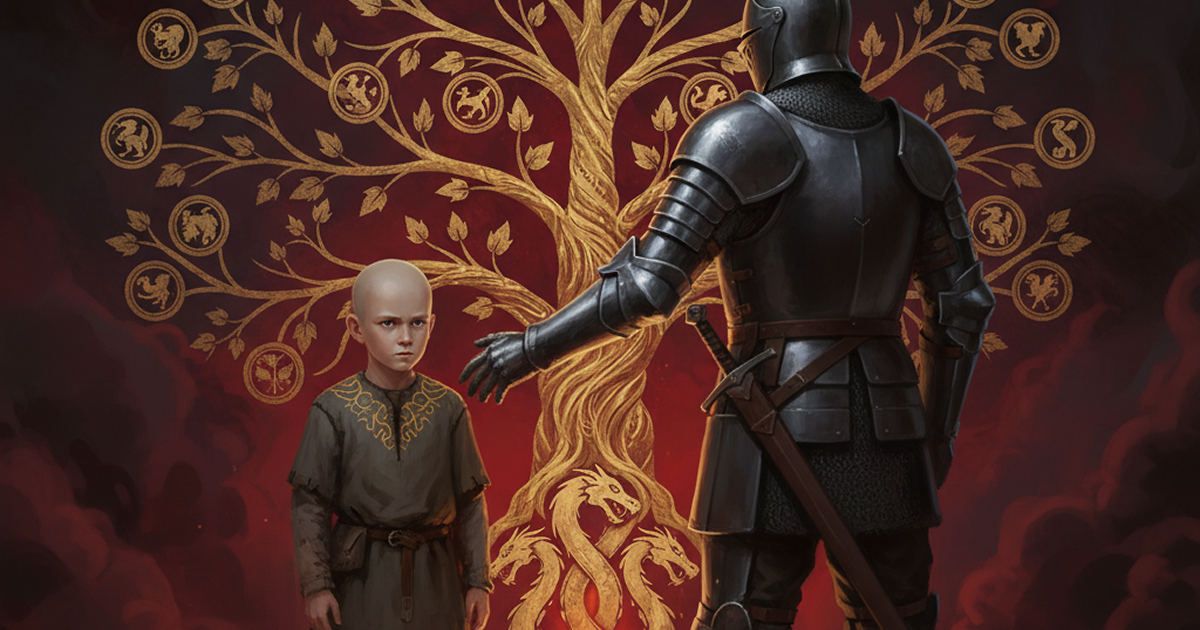Dunk and Egg Targaryen family tree illustration of Ser Duncan the Tall and Prince Aegon